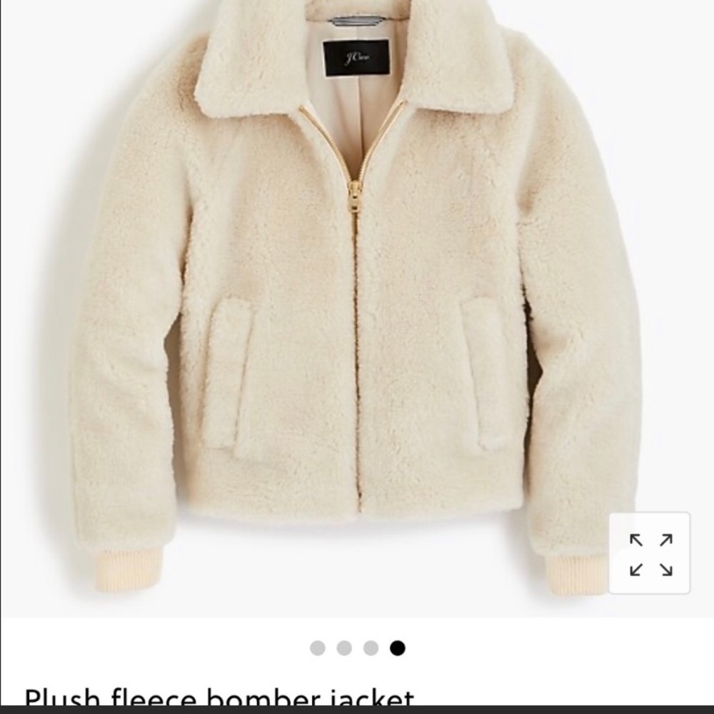 J Crew Fleece Bomber size S